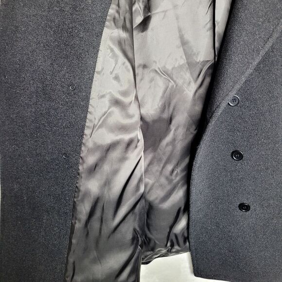 John Varvatos Gray Wool Blend Peacoat Size 48R - Picture 8 of 10